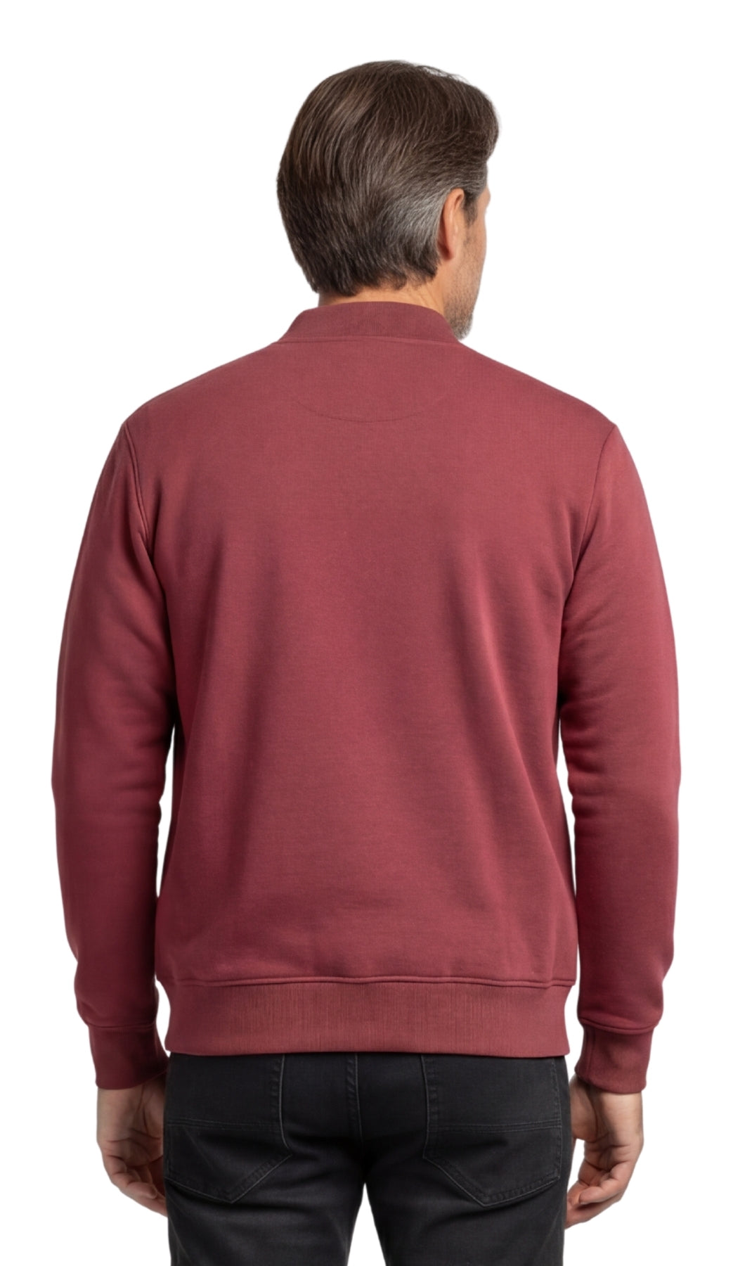Men’s Classic Zip-Up Lightweight Cotton Fleece Jacket