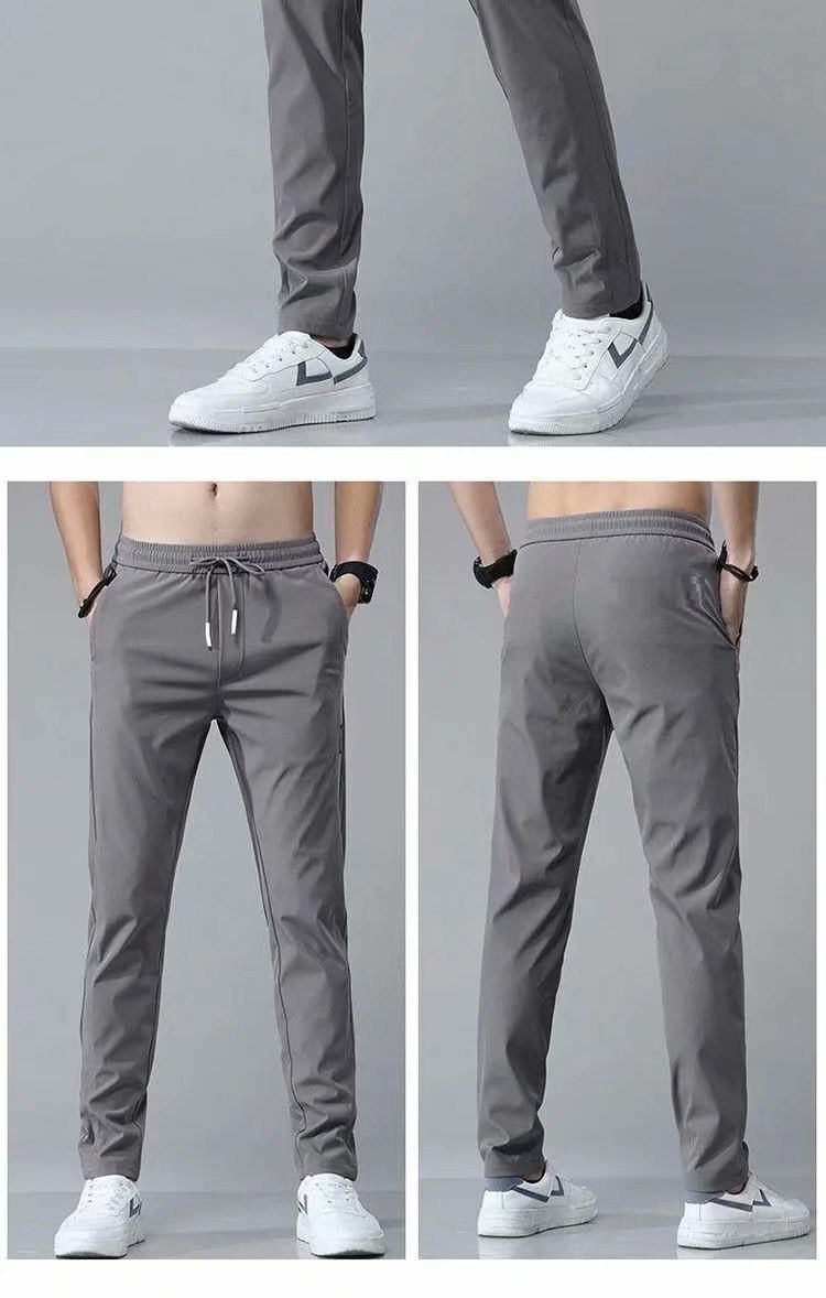Men’s Korean-Style Loose Straight Drawstring Sweatpants