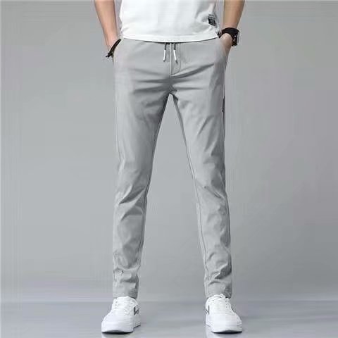 Men’s Korean-Style Loose Straight Drawstring Sweatpants