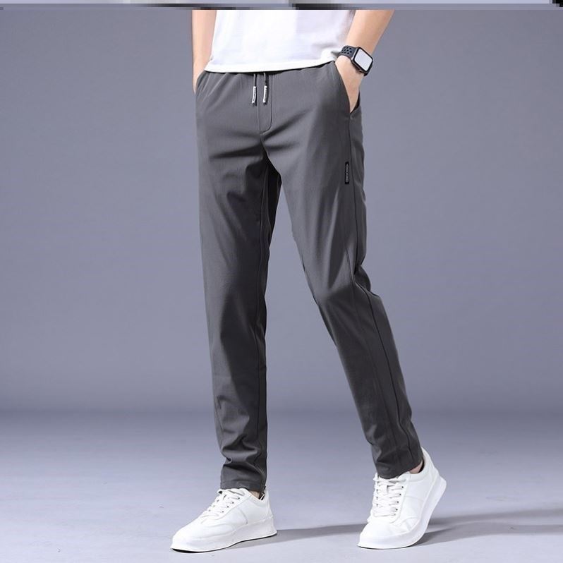 Men’s Korean-Style Loose Straight Drawstring Sweatpants
