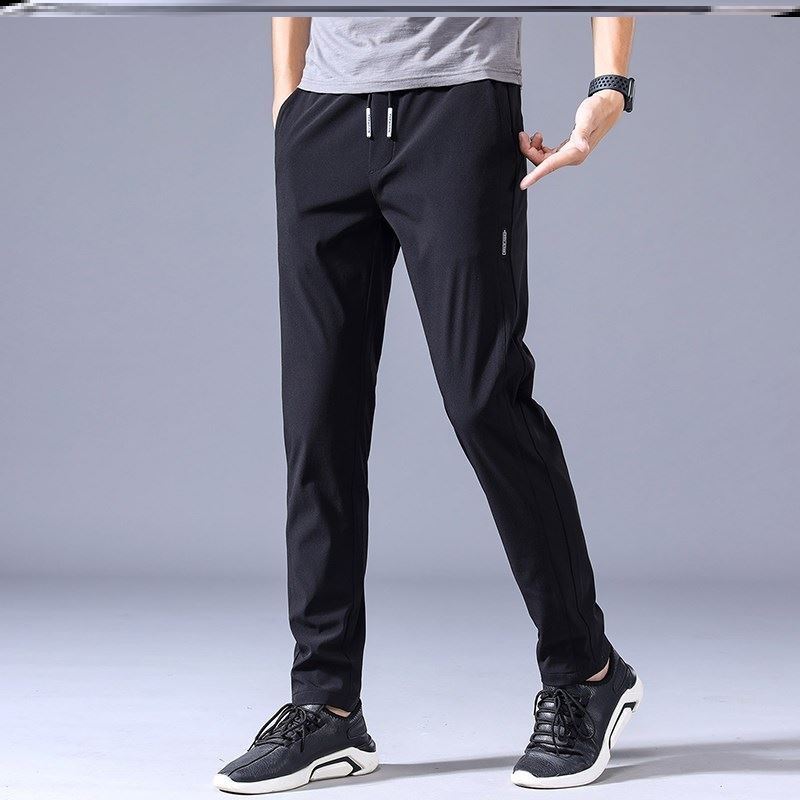 Men’s Korean-Style Loose Straight Drawstring Sweatpants