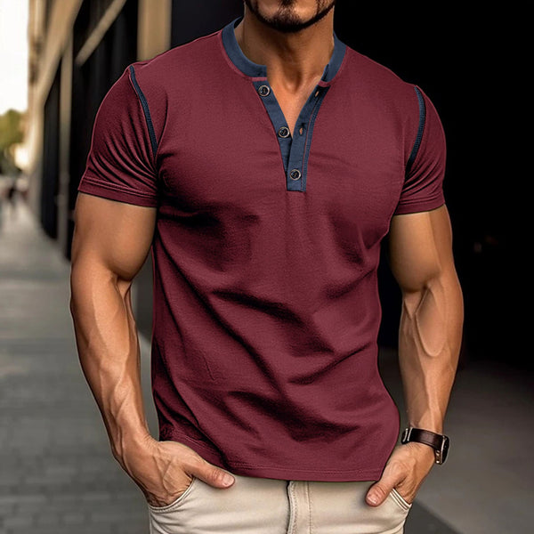 Men’s Summer Short-Sleeve Polo V-Neck Shirt