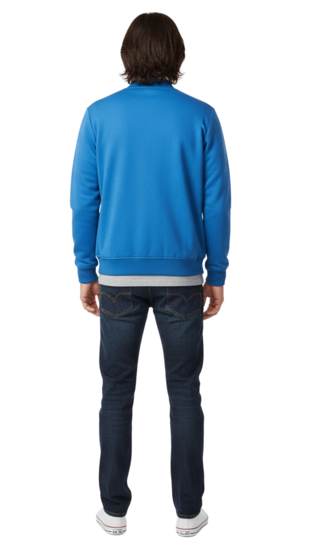 Men’s Classic Zip-Up Lightweight Cotton Fleece Jacket