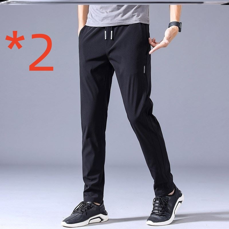 Men’s Korean-Style Loose Straight Drawstring Sweatpants