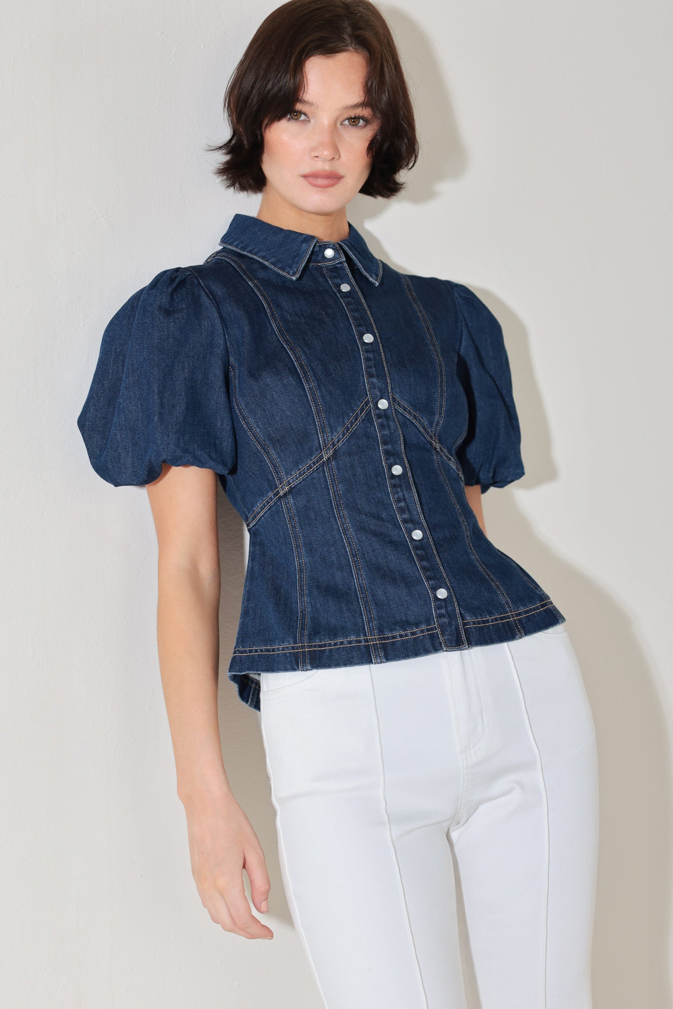 Cool Femme Women’s Casual Denim Top Shirt