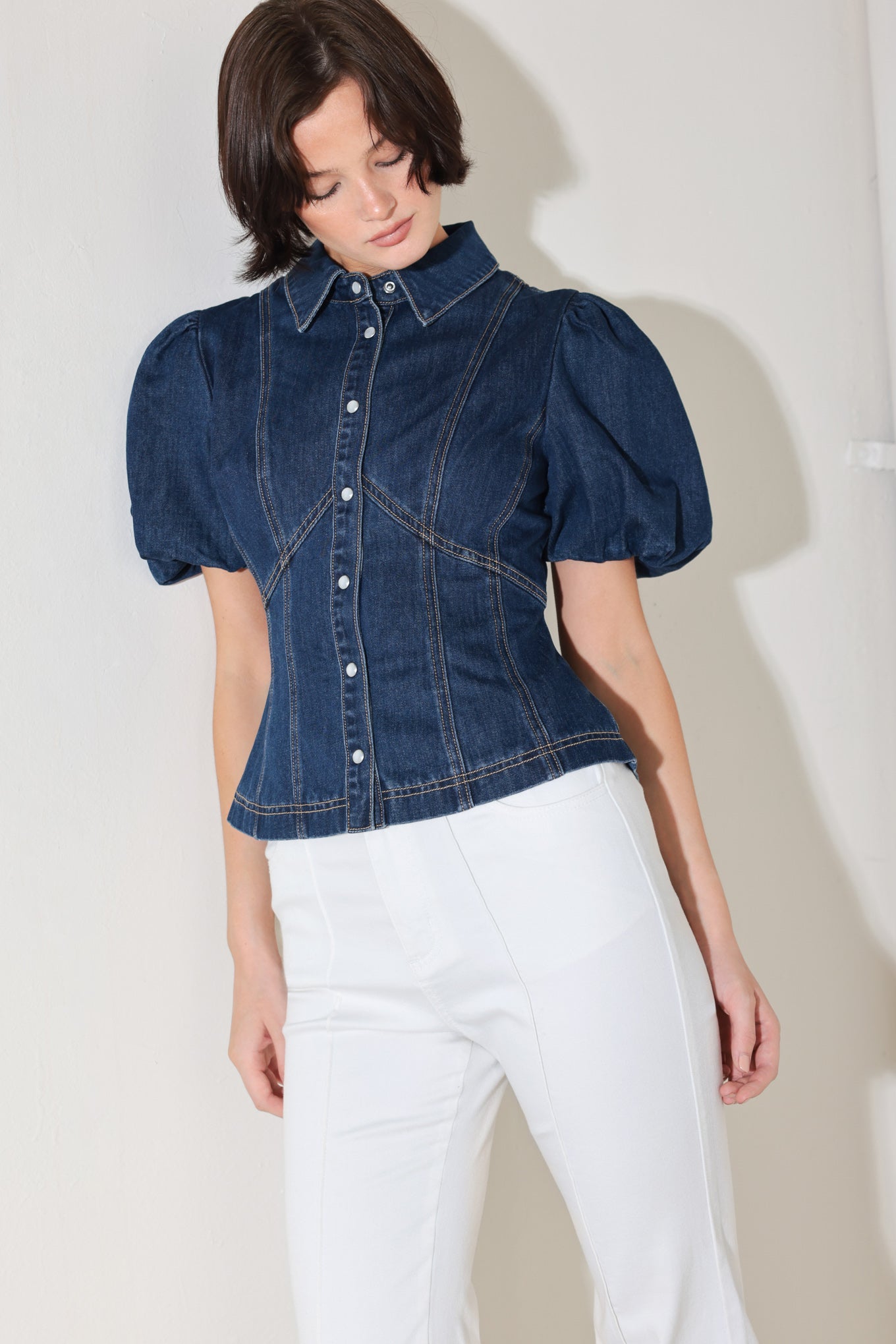 Cool Femme Women’s Casual Denim Top Shirt