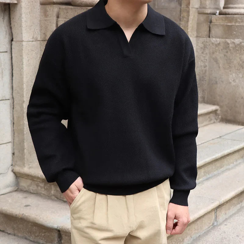Men’s Classic V-Neck Knitted Sweater Pullover