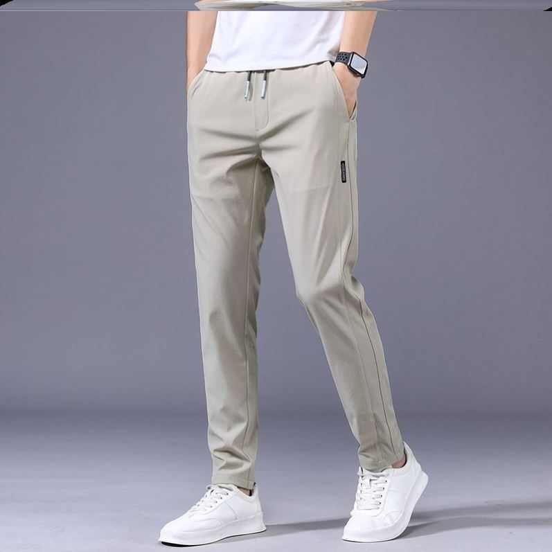 Men’s Korean-Style Loose Straight Drawstring Sweatpants