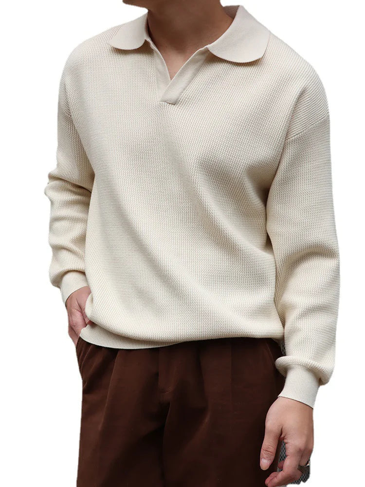 Men’s Classic V-Neck Knitted Sweater Pullover