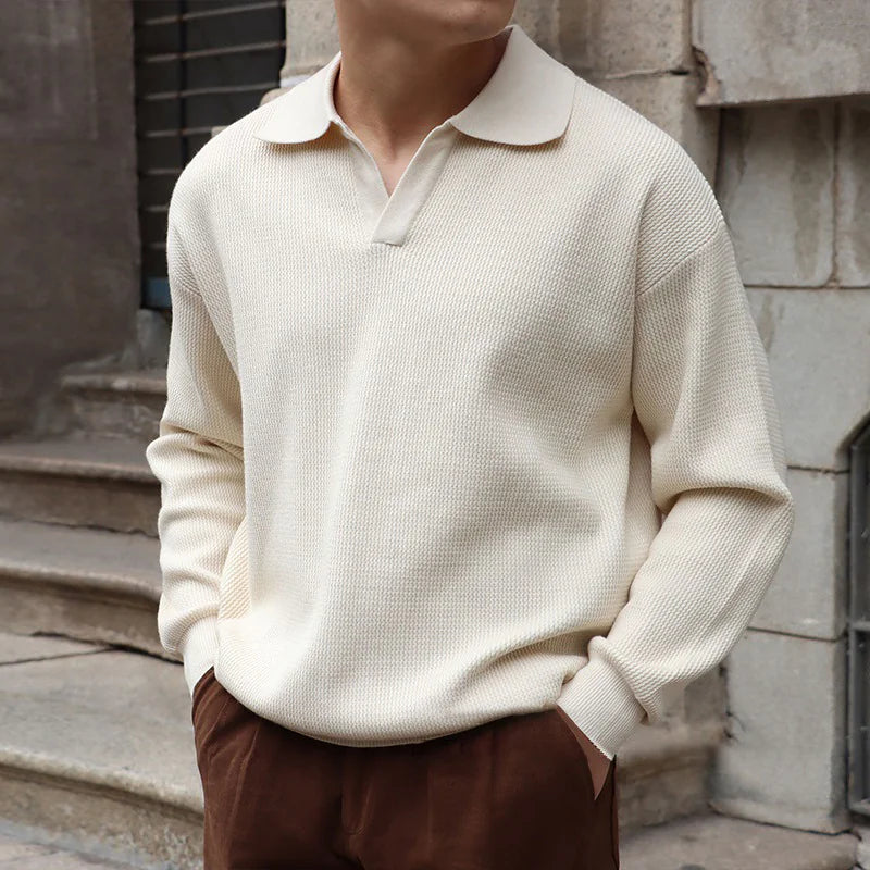 Men’s Classic V-Neck Knitted Sweater Pullover