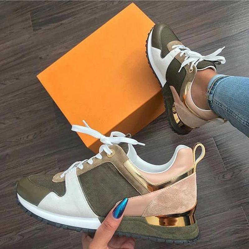 Women’s Breathable Lightweight Lace-Up Casual Sneakers