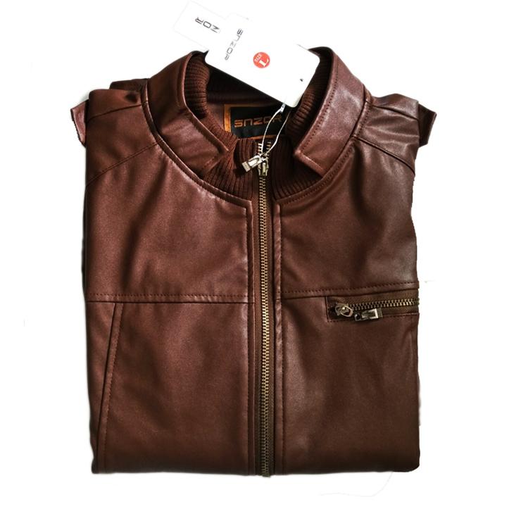 Men’s PU Leather Jacket Fashion Business Coat