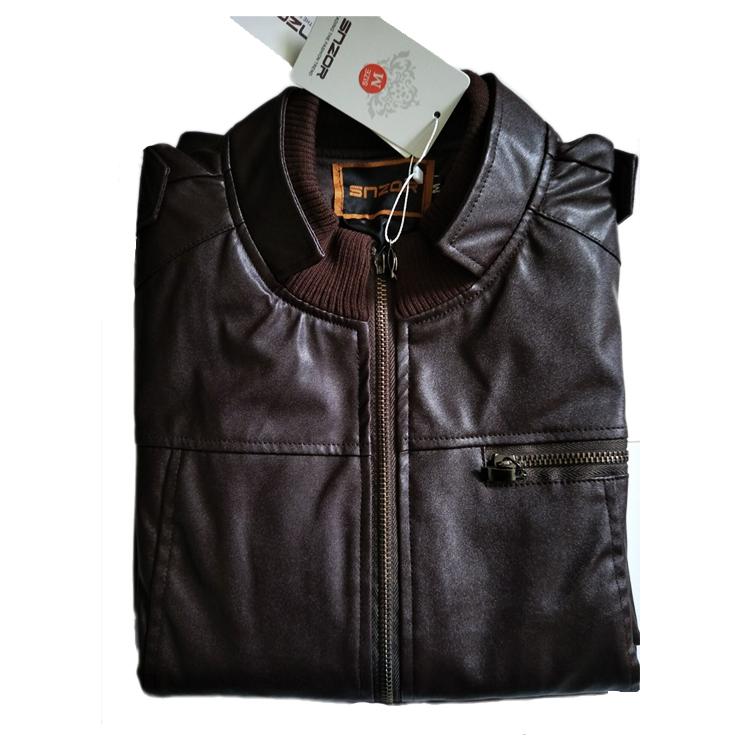 Men’s PU Leather Jacket Fashion Business Coat