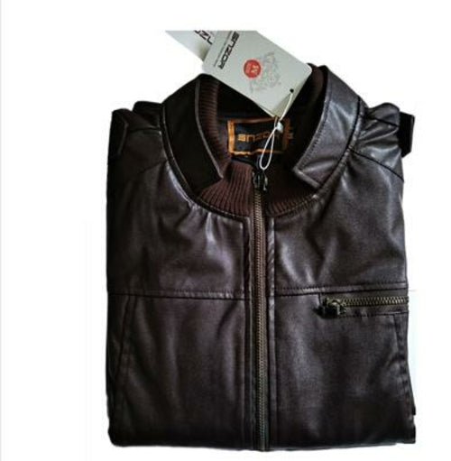 Men’s PU Leather Jacket Fashion Business Coat