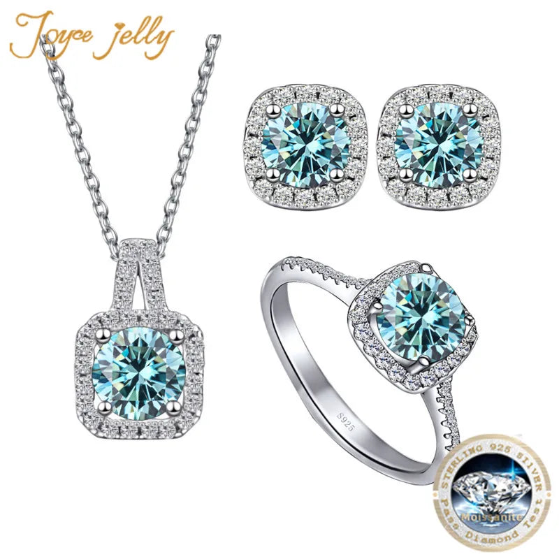 Sterling Silver 1CT Moissanite 3-Piece Set