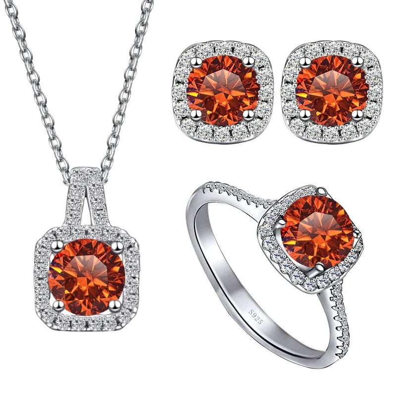 Sterling Silver 1CT Moissanite 3-Piece Set