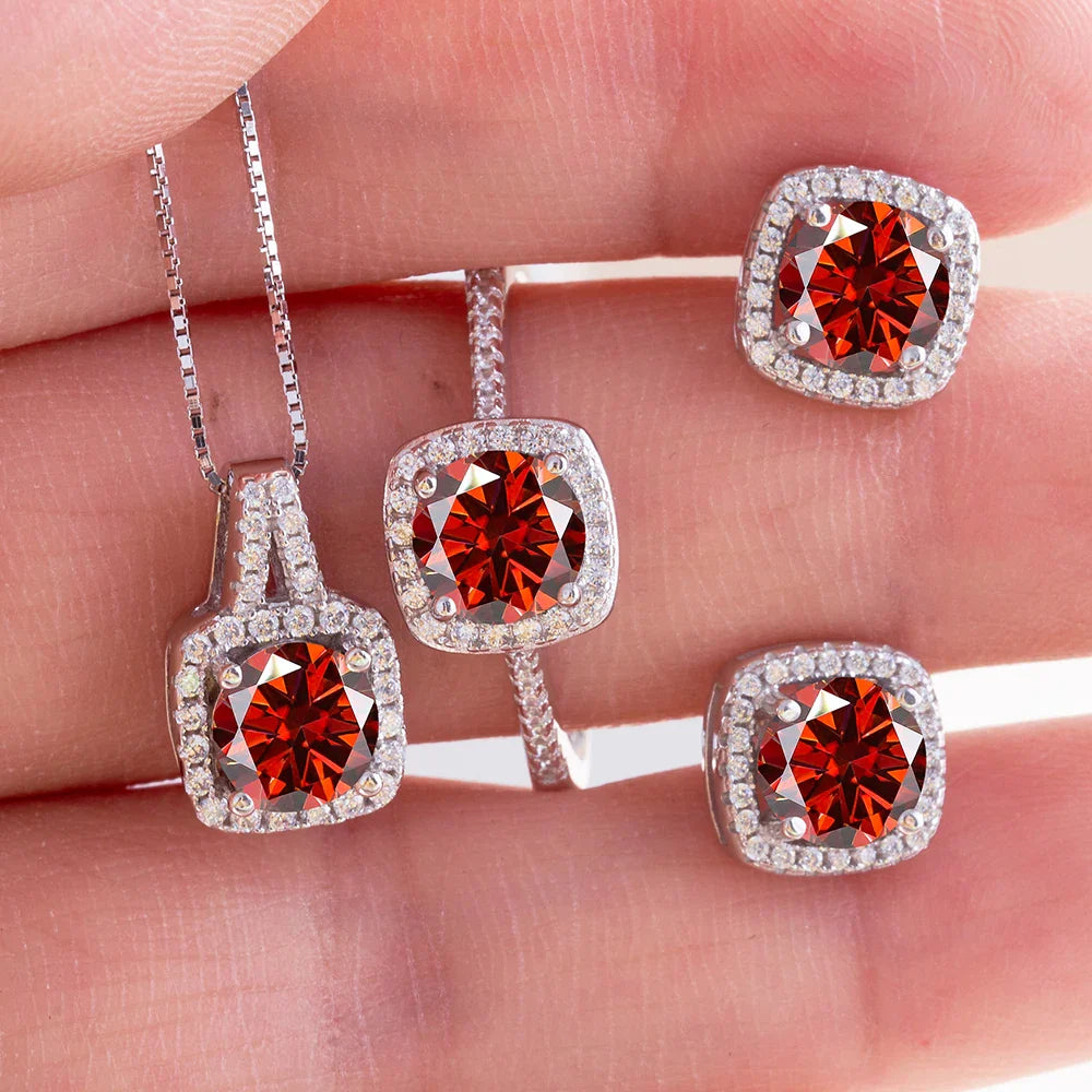 Sterling Silver 1CT Moissanite 3-Piece Set