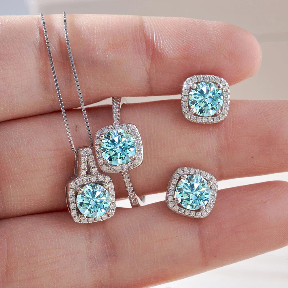 Sterling Silver 1CT Moissanite 3-Piece Set
