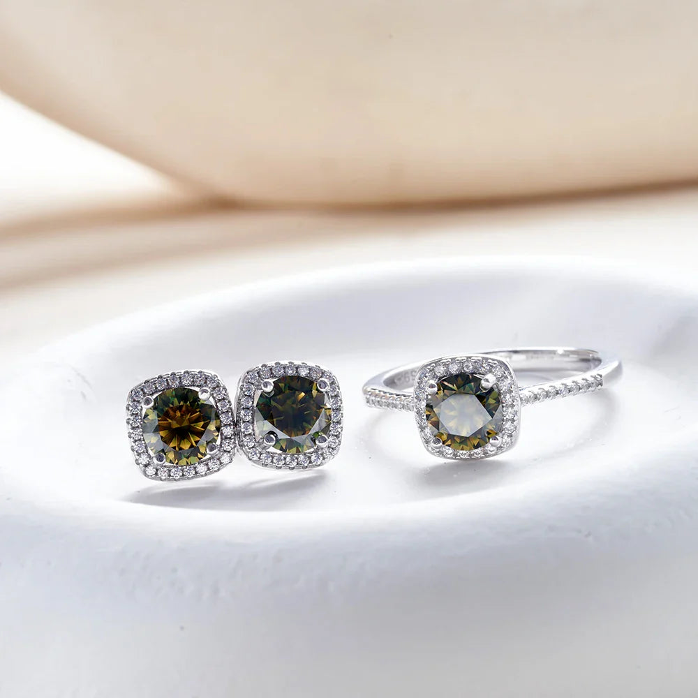 Sterling Silver 1CT Moissanite 3-Piece Set