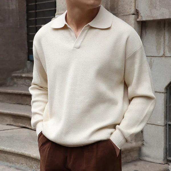 Men’s Classic V-Neck Knitted Sweater Pullover