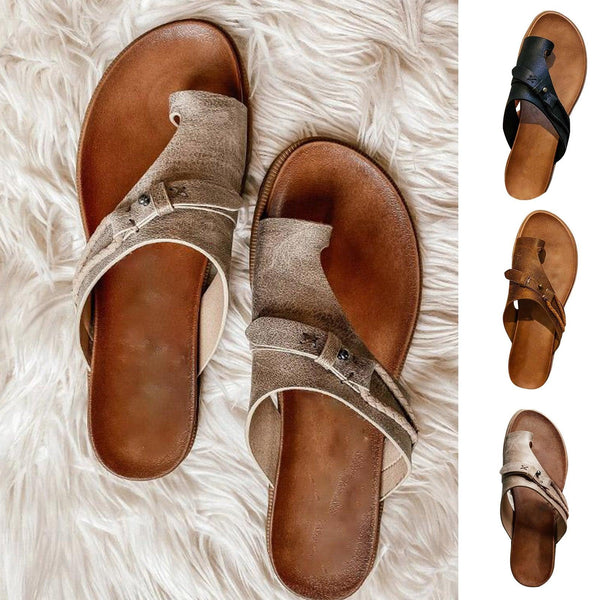 Women’s Vintage Summer Beach Open-Toe Sandals